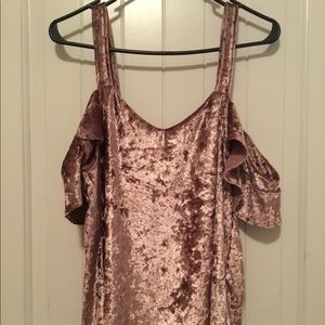 Here I have a fancy pink velvet shirt from hype.